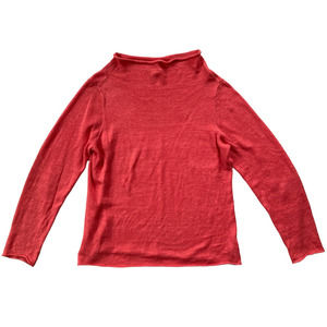 Eileen Fisher Organic Linen Funnel Neck Sweater